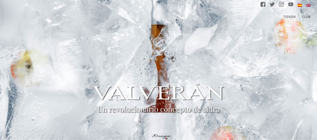 Botella Sidra de Hielo de Valverán anuncio