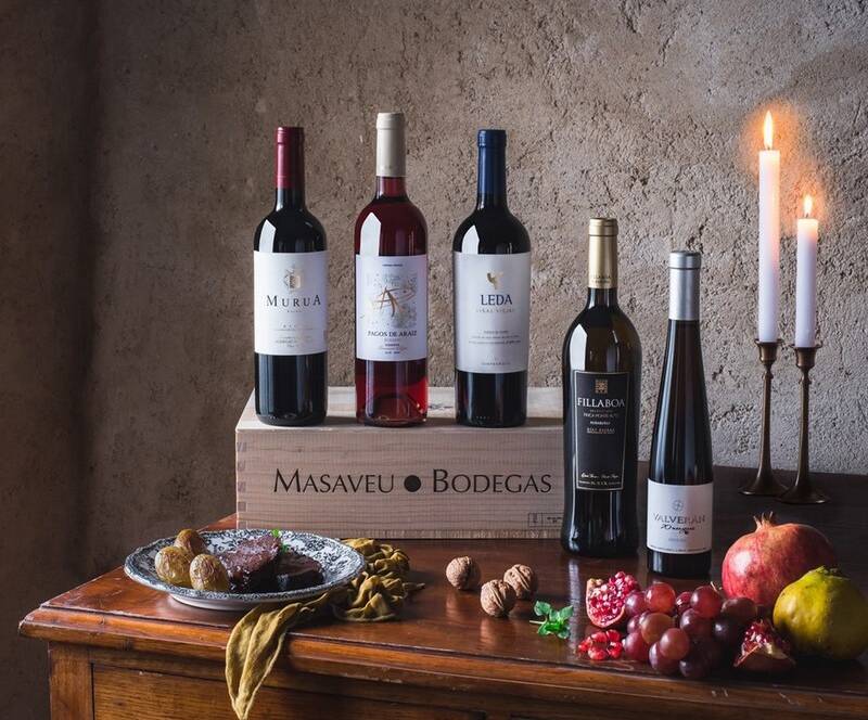 Still life of Masaveu wines